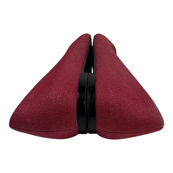 Coach and Four Red Metallic Melitta Ballet Flats Shoes Women's Size 10 Sparkly - Picture 16 of 16